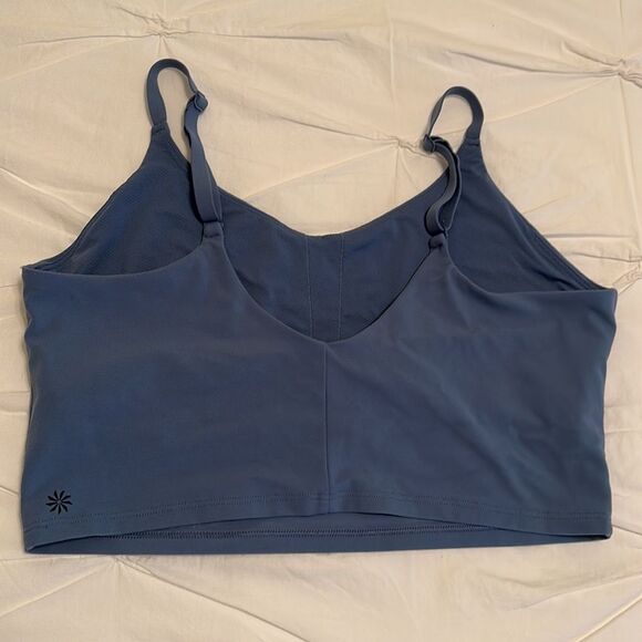 NWOT Athleta Elation V-Neck Crop Women’s A-C in Cottage Blue Size L - Picture 7 of 16